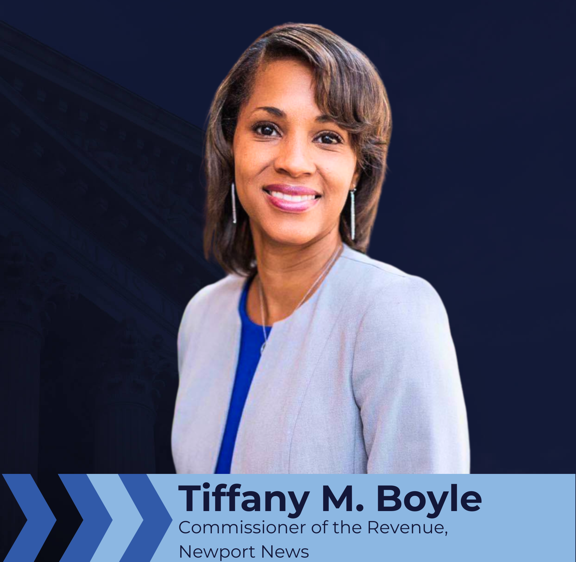 Headshot of Tiffany M. Boyle, Commissioner of the Revenue for Newport News.